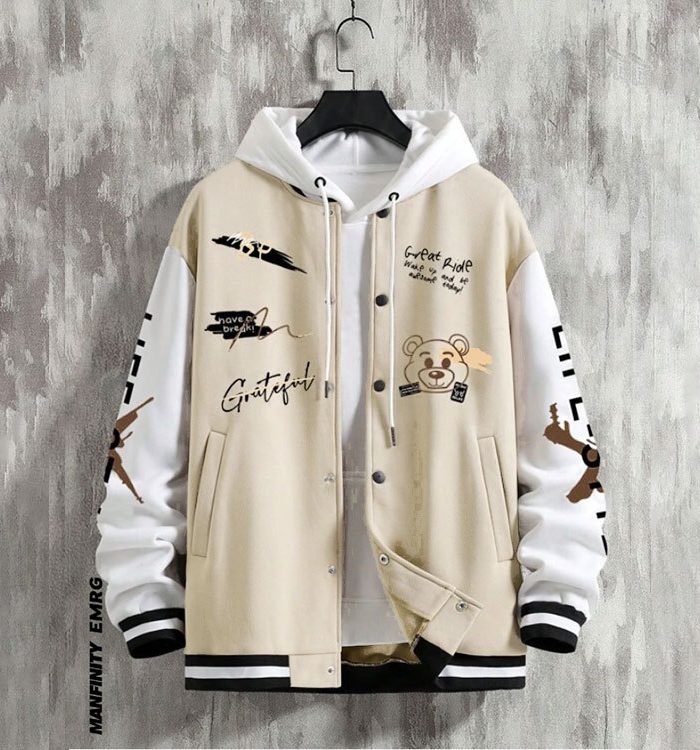 Men's baseball jacket, spring and autumn trendy brand American high street hooligan handsome youth men's loose casual jacket for men