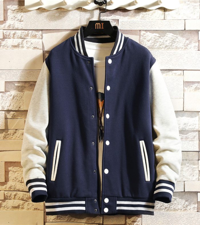 Baseball uniform, men's casual loose and trendy hoodie, men's plus size couple student class jacket