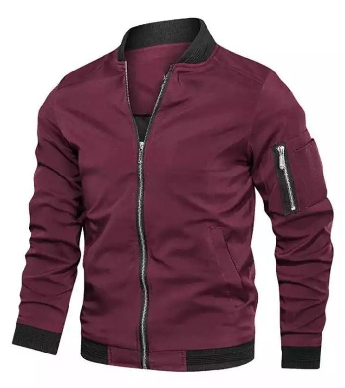 Casual ordinary hooded zipper youth men's casual jacket