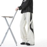 Outdoor Color-Blocking Cargo Pants for Men Autumn Fashion Streetwear Style Casual Trousers, High-Street Versatile Functional Combat Pants