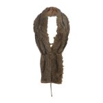 Hairy collar sexy deep V-strap vest for women